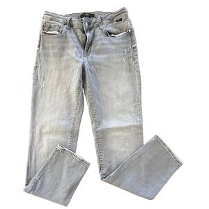 Mavi Emma Slim Boyfriend Jeans Womens Gray Mid Rise Stretch Casual Denim